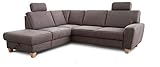 Photo Gallery cavadore wisconsin - divano ad angolo con 2 poggiatesta, stile rustico, gambe in legno di faggio, microfibra effetto pelle, dimensioni: 248 x 88 x 215 cm (l x a x p), colore: grigio scuro Photo Gallery cavadore wisconsin - divano ad angolo con 2 poggiatesta, stile rustico, gambe in legno di faggio, microfibra effetto pelle, dimensioni: 248 x 88 x 215 cm (l x a x p), colore: grigio scuro