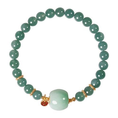 Bracelet en jadéite bleue guatémaltèque en argent S925 et agate rouge