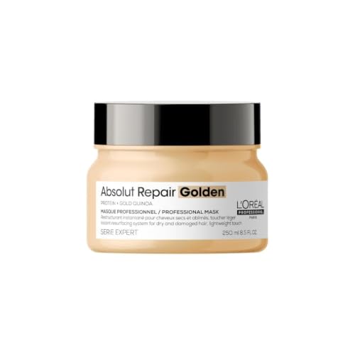 L’Oréal Professionnel, Mascarilla Dorada Tratamiento Reconstructor para Pelo Seco y Dañado, Absolut Repair, 250ml