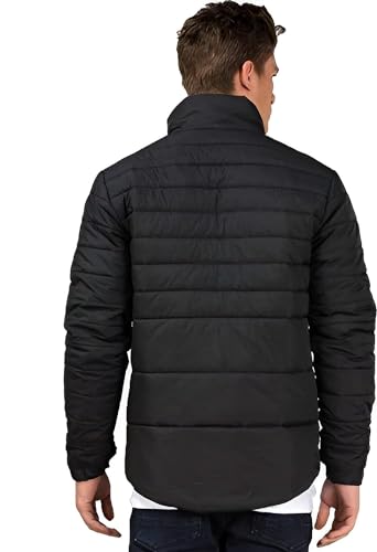 Image of Zacharias Men's Full Sleeve Quilted Bomber Jacket (Black Pack of 1)