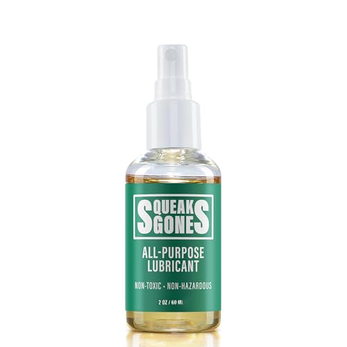 Squeaks Gone Planet Safe Multi-Purpose Penetrating Oil (2oz) for Door Hinges, Sewing Machines, Gym Equipment, Fans, Clocks Rust Removal, Lubrication Long-Lasting Formula Oil Replacement Fix Any Squeak