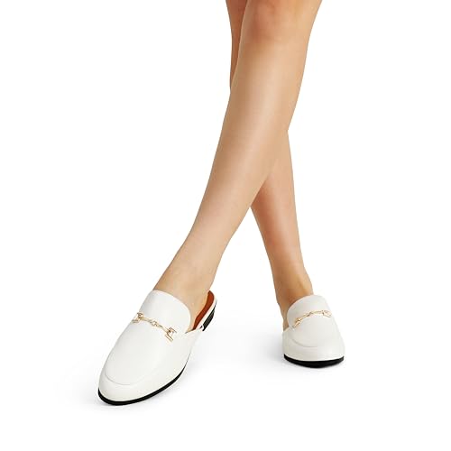 Image of DREAM PAIRS Mules for Women Flats Slip on Comfortable | Pointed Toe Slip on Slides Buckle Lightweight Loafers Shoes for Office Work Business and Casual Wear