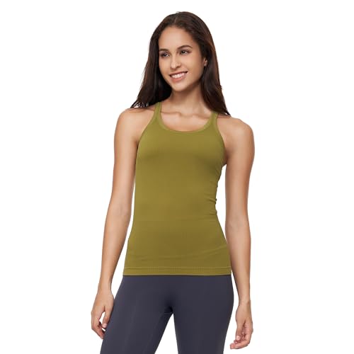 Image of sphinx cat Yoga Racerback Tank Top for Women with Built in Bra,Women's Padded Sports Bra Fitness Workout Running Shirts