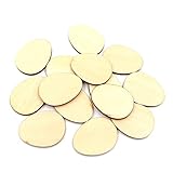 HOODANCOS 50個無塗装椴卵型装飾木片 クラフト用 木工カットアウト