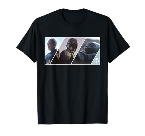 T-shirt Star Wars The Mandalorian en coton imprimé Gideon et Mando