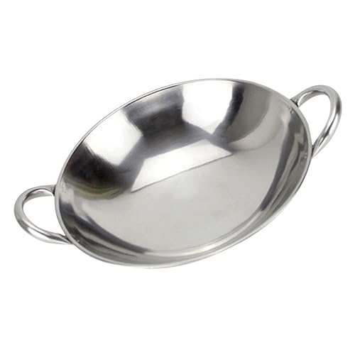 Wok de acero inoxidable con doble mango miniatura 1