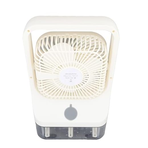 Yinhing Ventilador Humidificador Portátil Enfriador Silencioso 3 Modos de Velocidad Temporización Automática Ventilador Evaporativo de Niebla Fría Mini Aire Acondicionado para Oficina