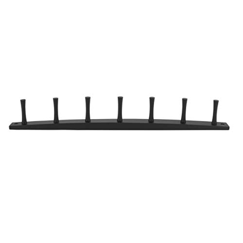 Spectrum Diversified Wood Hook Rack, 7 Peg, Black #TOP4