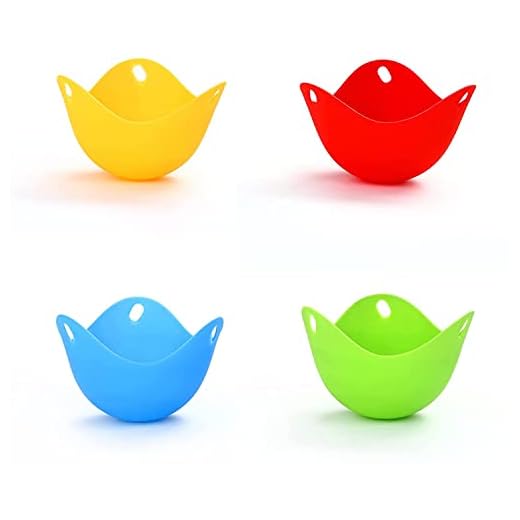 FFKL Silikon ägg Poachers Premium, ägg Poacher Cups Poched Egg Maker För Mikrovågsugn Eller Spishäll, 4 St
