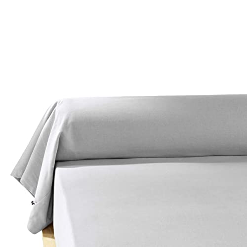 Terre de Nuit - Taie de traversin Flanelle Gris 160 cm - - Gris - Uni Cover