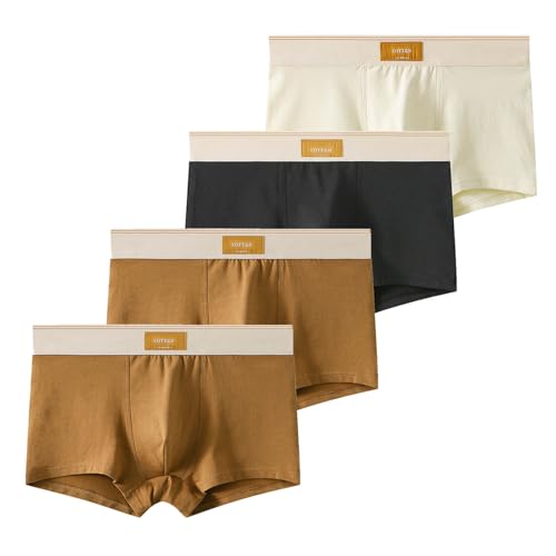Underwear for Men Lightweight Comfortsoft Moisture-Wicking Cool Boxer Briefs Stretch Breathable Boxer Briefs 4-Pack