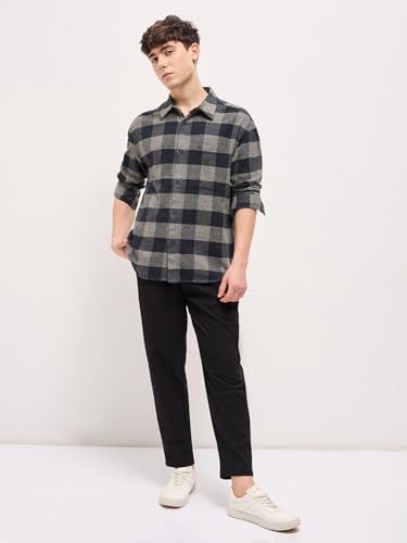 Image of THE BEAR HOUSE Men's Cotton Checked Flannel Overshirt