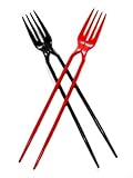 Cyoket Fork Chopsticks In One, Chork 24 Count Pack Chopstick Fork Combo(Red 24 Pack)