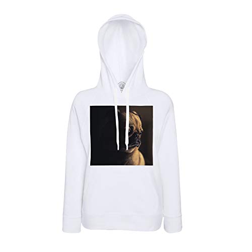 Sweat à capuche carlin idéal pour cocooning à la maison et balades