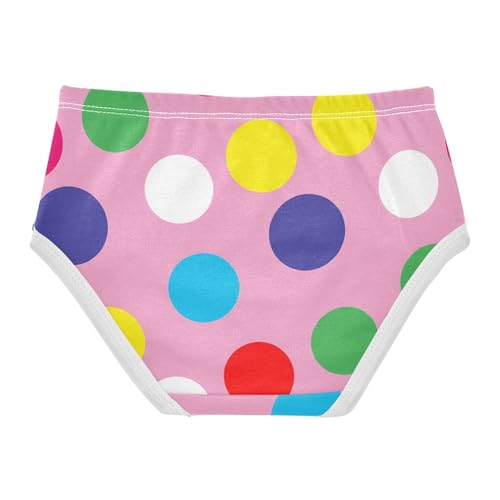 Colorful Polka Dots Pink Panties Little Girl Girls Underwear Toddler Cotton Durable Kids Undies Briefs 2t2