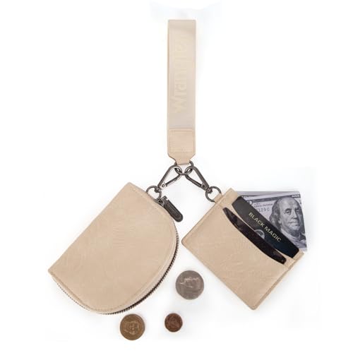 Image of Wrangler KeyChain Wallet Wristlet Wallets for Women Dual Pouch Wristlet with Zipper Womens Credit Card Holder Wallet
