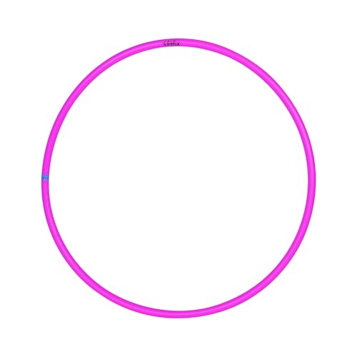 Image of Fitfix Welded Toy Hoop Exercise Ring for Fitness | Toy Hoop for Boys,Girls and Kids (Multi Color) (18 inch Diameter, Pack of 1 Pcs) Pink Colour Includes Carry Bag for Easy Portability