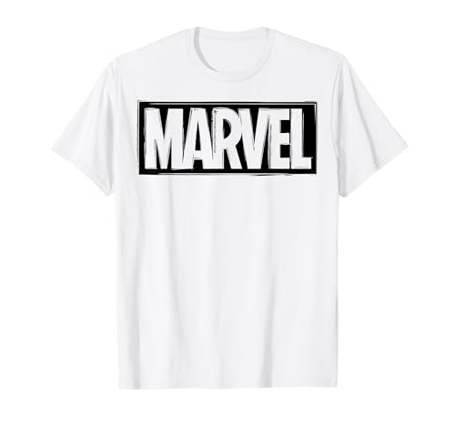 Marvel Woodcut Logo T-Shirt idéal pour vos sorties décontractées et soirées cinéma