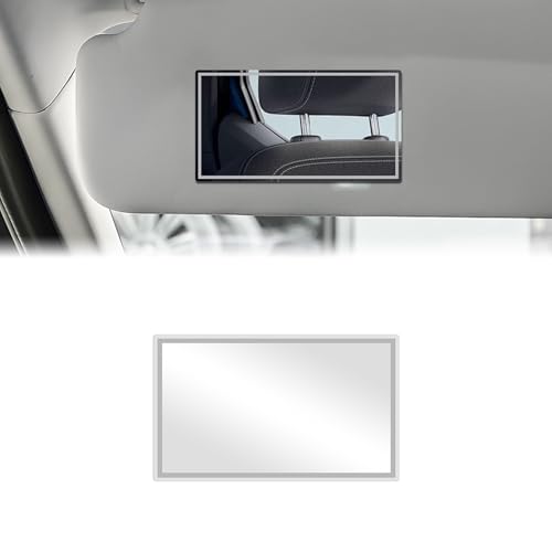 Adiwo 1 Pcs Rectángulo Espejo de maquillaje,Espejo de Cosmética para Automóviles,Visera de Coche,Baño o Pared de Dormitorio,Respaldo Asiento de Coche,6.5 * 11 cm