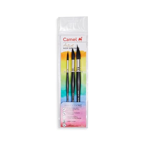 Image of Camel Artist Mop Brush Assorted Pack of 3