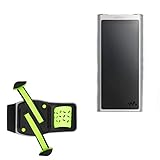 BoxWave Holster Compatible with Sony NW-ZX300 Walkman - FlexSport Armband, Adjustable Armband for Workout and Running - Stark Green