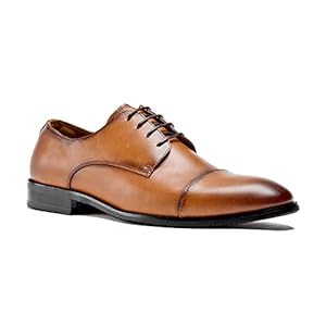 Men’s Wingtip Dress Shoes Classic Italy Formal Oxford Shoes Modern Cap Toe Derby Shoes