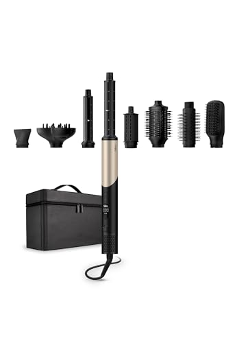 Silk'n Multistyler con testa flessibile – Asciugacapelli con spazzola e piastra lisciante – SilkyAir Flex – Asciugacapelli & Styler All-in-One – Accessori 8 in 1 con custodia – 1300 W – Oro Nero