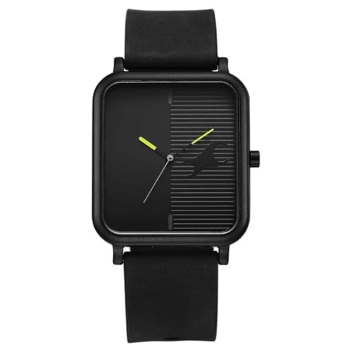 Image of Fastrack Tees Black Rectangular Dial Silicone Watch for Unisex - 38115AP01