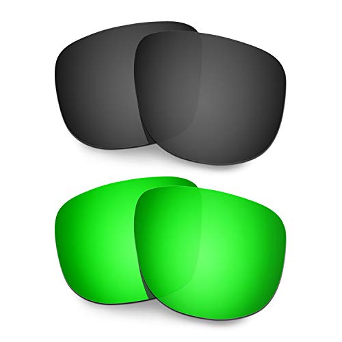 Lentille pour Oakley Holbrook R OO9377 de rechange noire verte pour lunettes