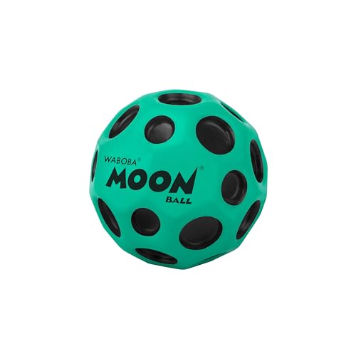 Waboba The Original Moon Ball - Hyper Bouncy Ball Makes Pop Sound When Bounced - All Ages Extreme Bounce & Fun - Perfect for Active Play & Indoor or Outdoor Games - Teal