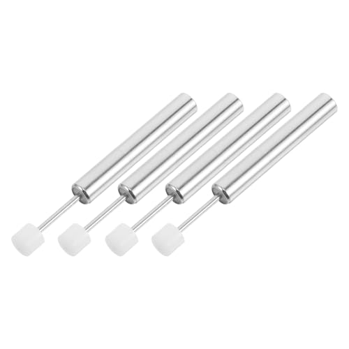 TOGEVAL Amortiguador Hidráulico de Cierre Suave para Tapas de Cubos de Basura, Microdiseño Compacto, Acero Inoxidable y Plástico, 4 Piezas, Repuesto para Basura de Cocina y Oficina