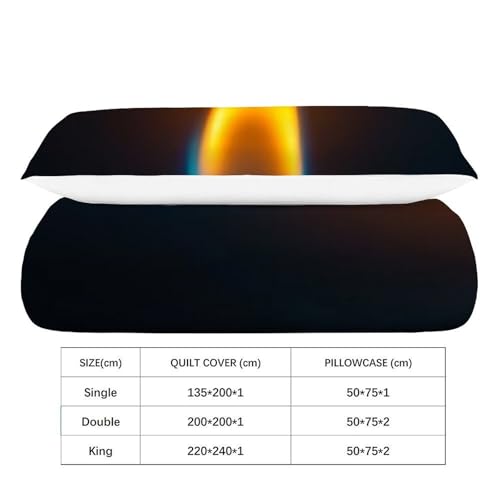 Housse de couette flamme 135x200 en microfibre douce lavable sans repassage - 4