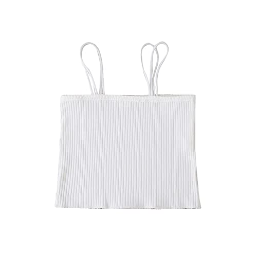 Toddler Baby Girls Halter Backless Tank Top Knit Ribbed Racerback Crop Underwear Summer Solid Sleeveless Sports Clothes