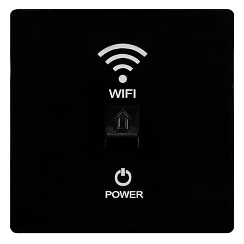 110V 220V Wall - Mounted Smart WiFi Router - 1000Mbps High - Speed AP with Relay Function (Black)
