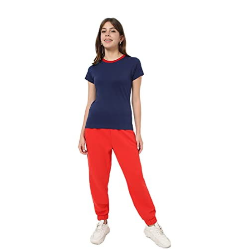 Image of Bewakoof Women Plain Solid Half Sleeve Round Neck T-Shirt