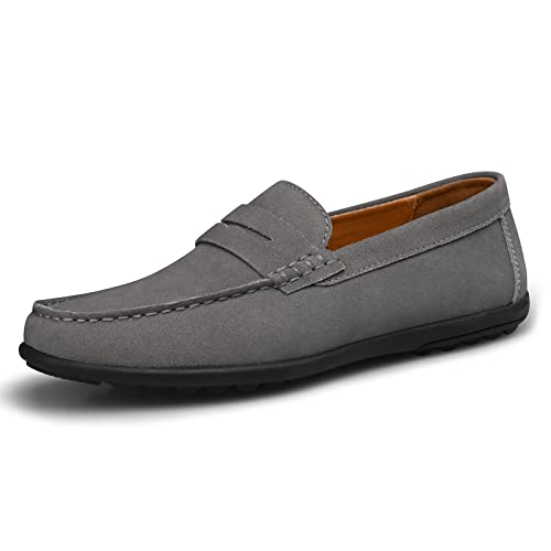 Men’s Moccasins Loafers Casual Leather Slip-On Driving Shoes Dress Comfortable & Light-Weight