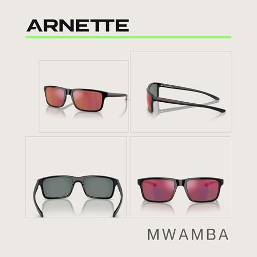 ARNETTE Mwamba AN4322 Rectangle Sunglasses for Men +BUNDLE with ACCESSORY EYEWEAR KIT3