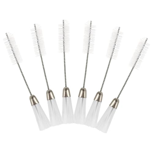 HEALLILY Cepillos Multifuncionales para Máquina de Coser, Set de 6 Piezas con Diseño Doble Punta en Nylon para Limpieza de Caso de Bobina y Zonas Difíciles