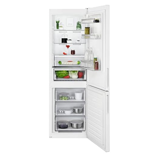 AEG 6000 Series Freestanding Fridge Freezer, Model RCB632E3MW, TwinTech No Frost, Multiflow, Stable Temperatures, Keeps Food Juicier For Longer 186cm, 230/101 Litres Cooling & Freezer Capacity, White