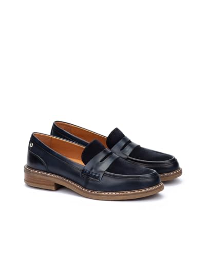 Image of PIKOLINOS Aldaya W8J-3541 Women's Loafers - Premium Calfskin Leather Slip-On - Lightweight Comfort, Removable Insole, Medium & Wide Width Ergonomic Everyday Support