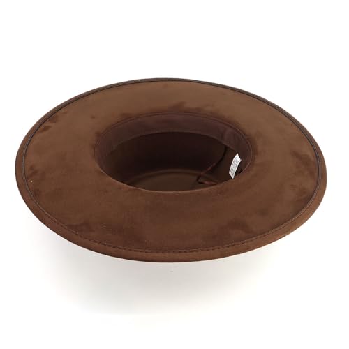 Image of LIDHAY Wide Brim Fedora Hat for Men Women Big Rancher Felt Hat Pork Pie Jazz Hat