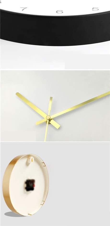 Horloge à quartz bloc de couleur moderne avec bordure dorée épaisse 4cm - 2