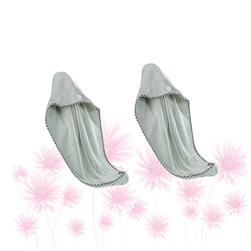 POPETPOP 2 Peças Toalha De Cabelo De Lã Coral Toalha Seca De Cabelo Microfibra Envoltório De Cabelo