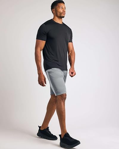 Real Essentials 5 Pack: Men’s 9" Mesh Shorts – Athletic Gym, Workout, Basketball, Running, Casual Lounge Activewear Pockets