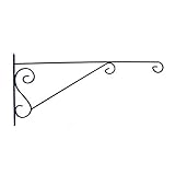 ✿ [paquete contiene] con un medio de gancho de jardín negro (tamaño: 30 cm, 40 cm, 50 cm, 60 cm, 80 cm), la fijación de tornillos y anclajes de pared.
