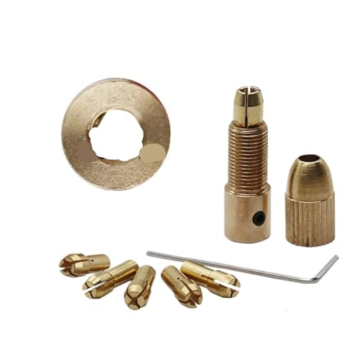 Portabrocas 7 unids/set Mini portabrocas for Motor eléctrico broca con eje herramientas taladro adaptador de mandril de mandril de latón 2,35/3,17/4,05/5,05mm Accesorios para Herramienta Rotativa(5.05