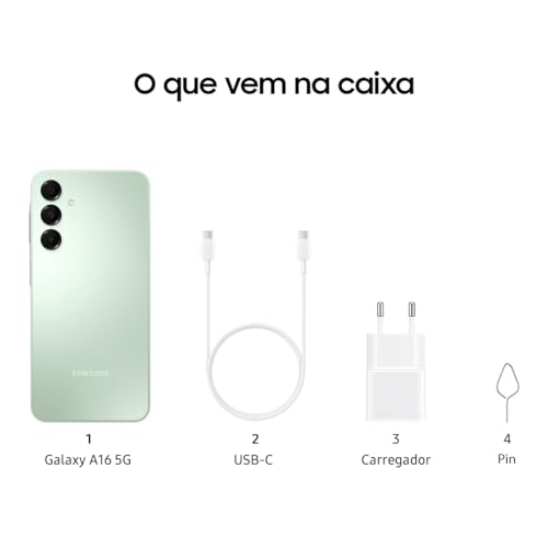 Celular Samsung Galaxy A16, 128GB + 4GB RAM, Câmera de até 50MP, Tela 6.7