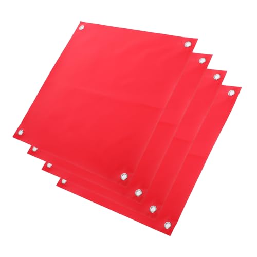 MUSISALY Traffic Warning Flags 4 Pack Pvc Plastic Safety Flags for Traffic Control Construction School Zones