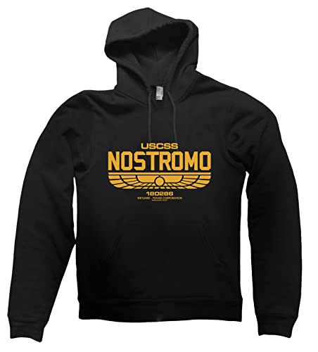 USCSS Nostromo Sweat à capuche noir taille M vêtement chaud et confortable