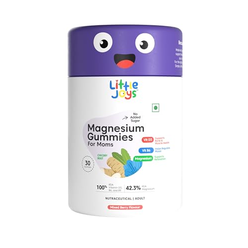 Image of Little Joys 5-in-1 Magnesium Supplement Gummies For Mothers | 15 Days Pack | Better Sleep & Reduced Stress | With Magnesium Glycinate, Vitamin D3, B6 & B9 | Non Habit Forming, No Added Sugar